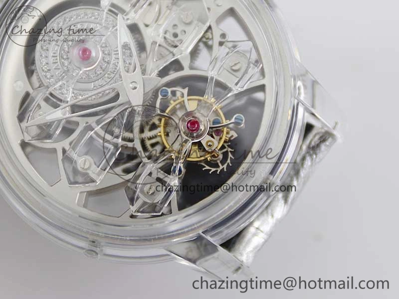 RelaxedFit Debuts Quasar Tourbillon Transparent Case RMF Best Edition on Black Leather Strap 6663