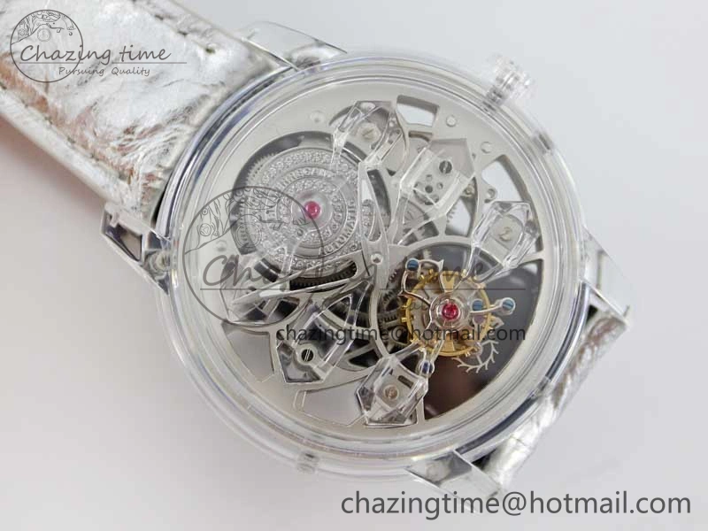 RelaxedFit Debuts Quasar Tourbillon Transparent Case RMF Best Edition on Black Leather Strap 6663