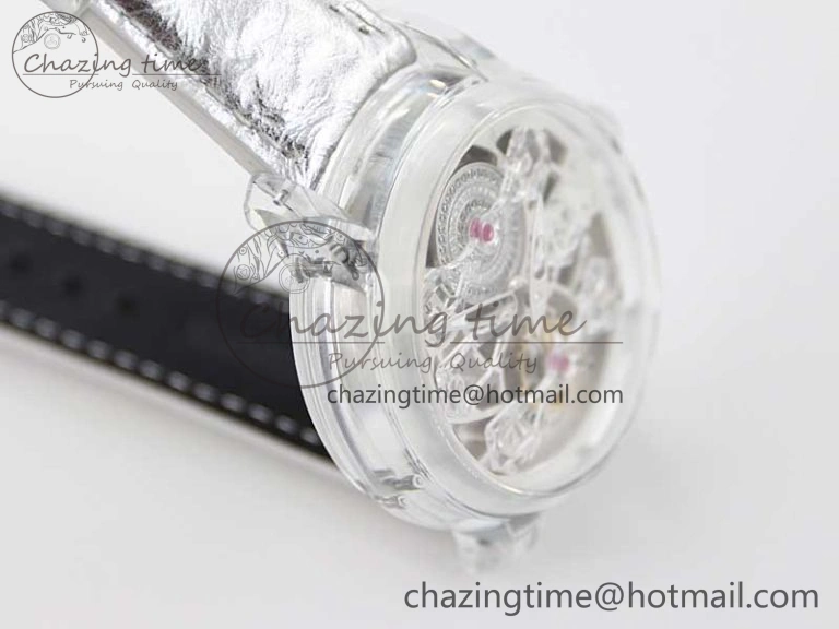 RelaxedFit Debuts Quasar Tourbillon Transparent Case RMF Best Edition on Black Leather Strap 6663