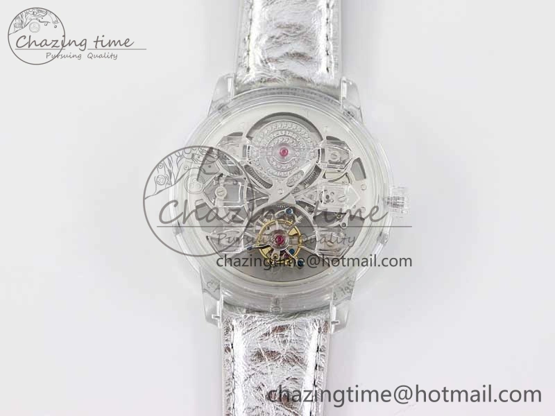 RelaxedFit Debuts Quasar Tourbillon Transparent Case RMF Best Edition on Black Leather Strap 6663