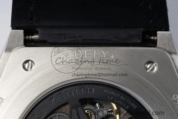 WellDesigned Defy  LF 1:1 Best Edition Skeleton Black Dial RG Bezel on Brown Gummy Strap A 10018