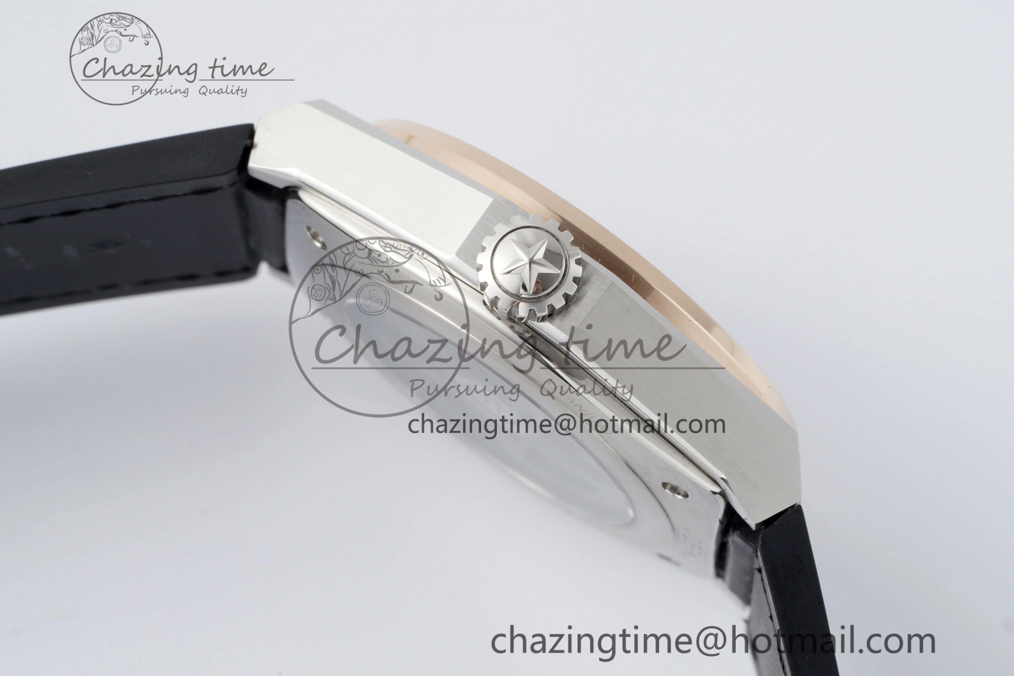 WellDesigned Defy  LF 1:1 Best Edition Skeleton Black Dial RG Bezel on Brown Gummy Strap A 10018