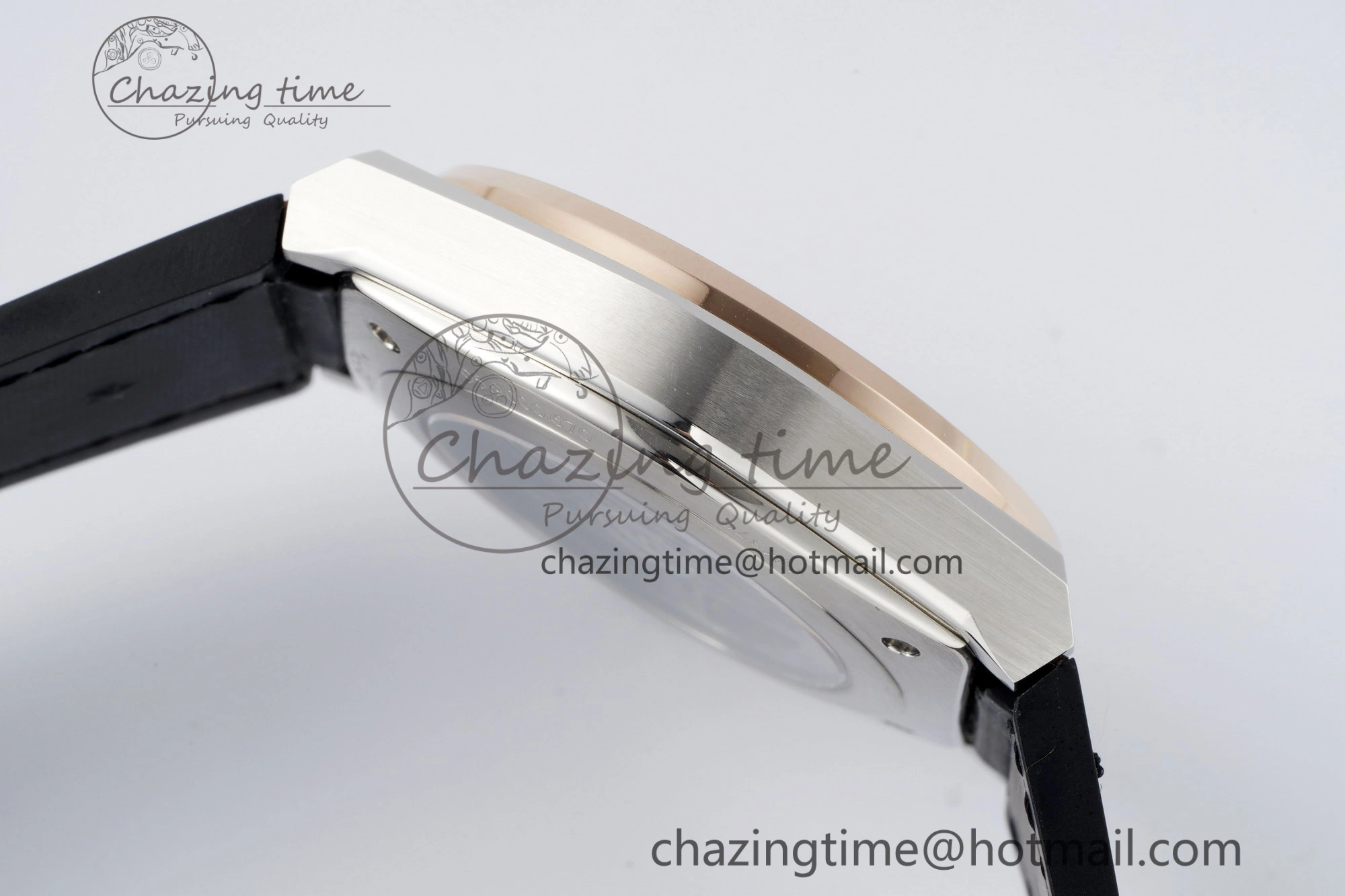 WellDesigned Defy  LF 1:1 Best Edition Skeleton Black Dial RG Bezel on Brown Gummy Strap A 10018