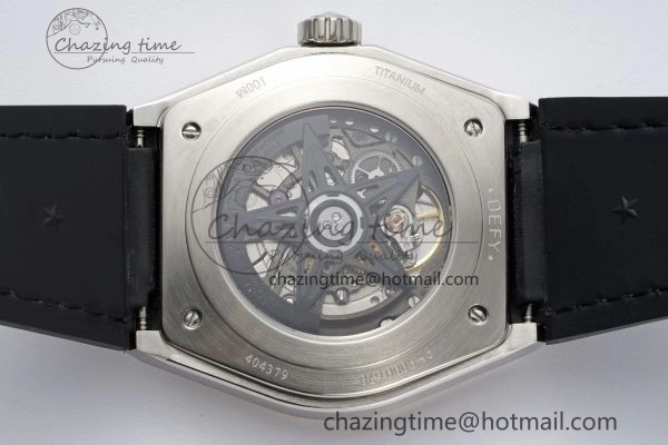 WellDesigned Defy  LF 1:1 Best Edition Skeleton Black Dial RG Bezel on Brown Gummy Strap A 10018
