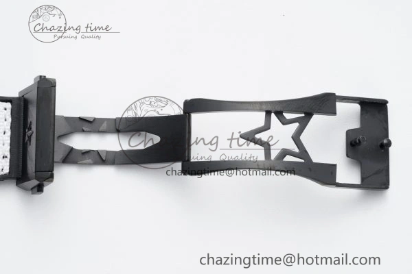 Bold Defy  LF 1:1 Best Edition Skeleton Black Dial White Bezel on White Gummy Strap A 10022