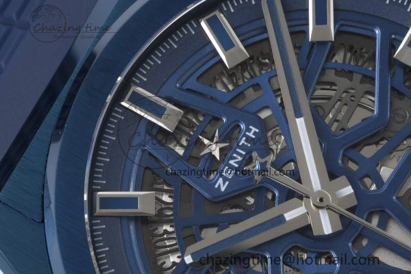 WellDesigned Defy  LF 1:1 Best Edition Skeleton Blue Dial Blue Bezel on Blue Rubber Strap A 10015