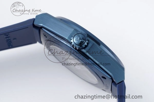 WellDesigned Defy  LF 1:1 Best Edition Skeleton Blue Dial Blue Bezel on Blue Rubber Strap A 10015
