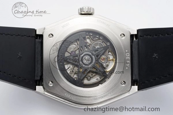 Defy  LF 1:1 Best Edition Skeleton Blue Dial on Blue Gummy Strap A TimelessDesign 10020
