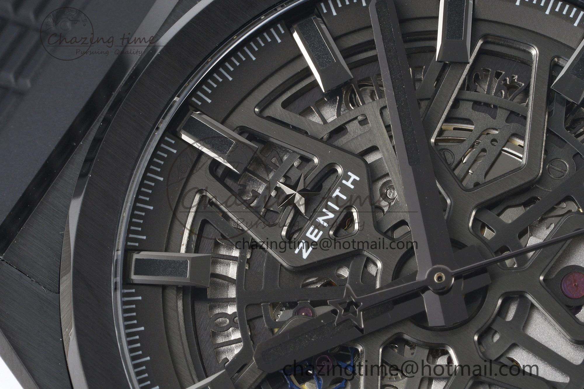 FreshLook Defy  LF 1:1 Best Edition Skeleton Gray Dial Black Bezel on Black Rubber Strap A 10023