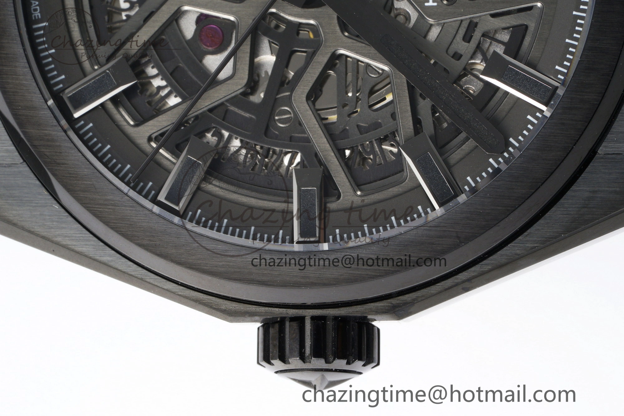 FreshLook Defy  LF 1:1 Best Edition Skeleton Gray Dial Black Bezel on Black Rubber Strap A 10023