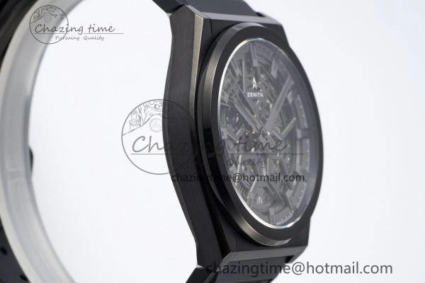 FreshLook Defy  LF 1:1 Best Edition Skeleton Gray Dial Black Bezel on Black Rubber Strap A 10023