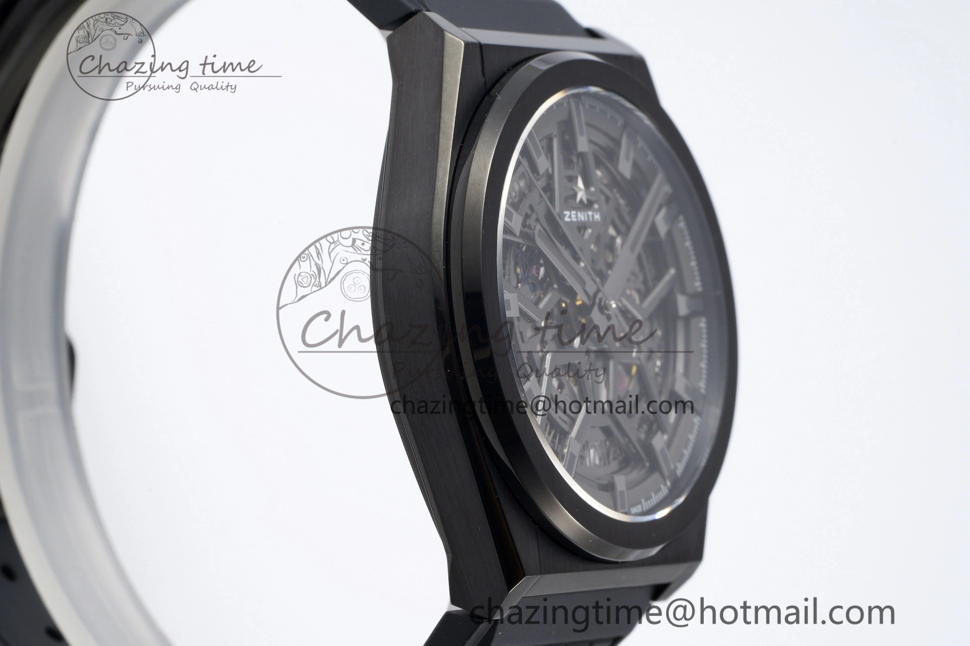 FreshLook Defy  LF 1:1 Best Edition Skeleton Gray Dial Black Bezel on Black Rubber Strap A 10023