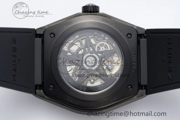 FreshLook Defy  LF 1:1 Best Edition Skeleton Gray Dial Black Bezel on Black Rubber Strap A 10023