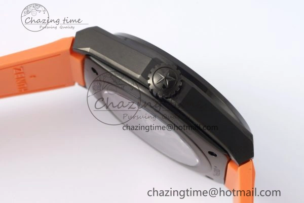 WrinkleFree Defy  LF 1:1 Best Edition Skeleton Orange Dial Black Bezel on Orange Rubber Strap A 10019