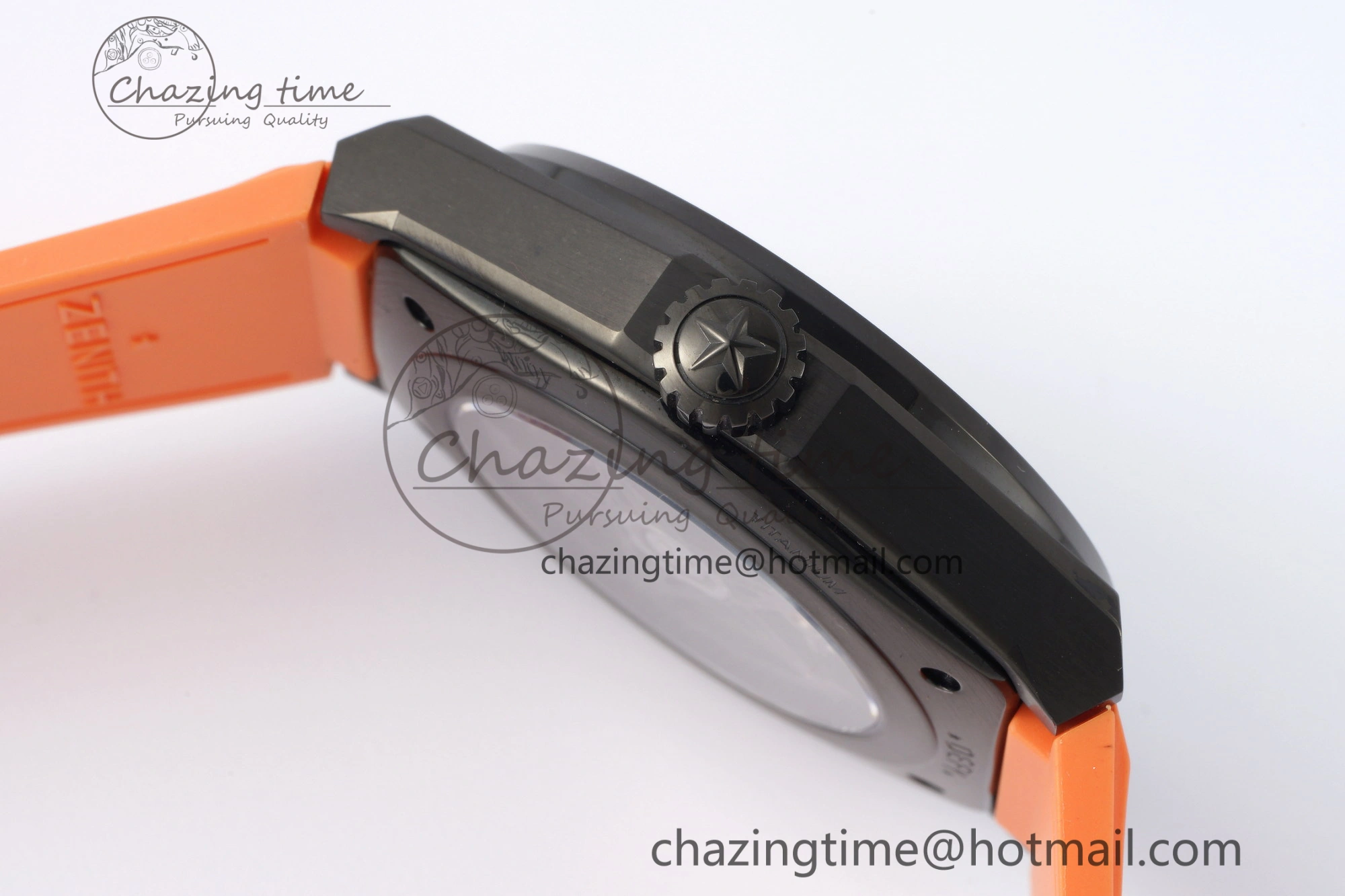 WrinkleFree Defy  LF 1:1 Best Edition Skeleton Orange Dial Black Bezel on Orange Rubber Strap A 10019