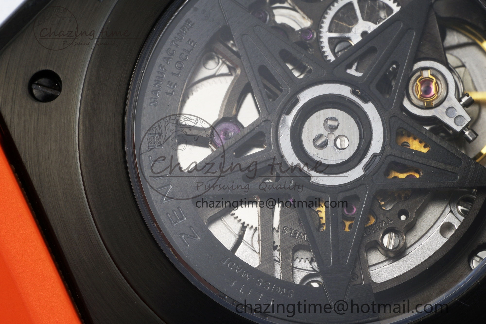 WrinkleFree Defy  LF 1:1 Best Edition Skeleton Orange Dial Black Bezel on Orange Rubber Strap A 10019