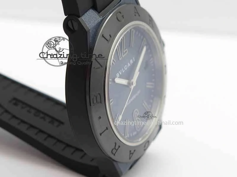 Lightweight Diagono Magnesium PVD GF 1:1 Blue Textured Dial On Black Rubber Strap MIYOTA 5837