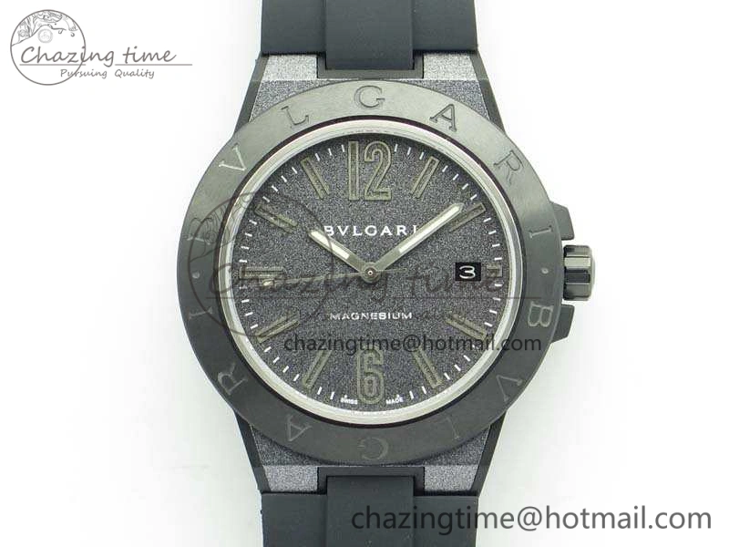 Diagono Magnesium PVD GF 1:1 Gray Textured Dial On Black Rubber Strap MIYOTA 9015 V Resilient 5829