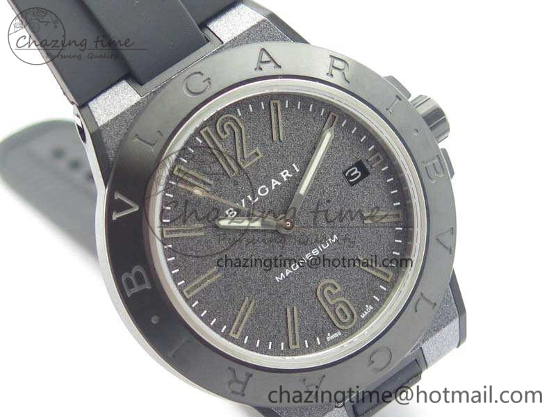 Diagono Magnesium PVD GF 1:1 Gray Textured Dial On Black Rubber Strap MIYOTA 9015 V Resilient 5829