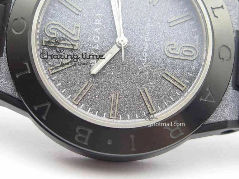 Diagono Magnesium PVD GF 1:1 Gray Textured Dial On Black Rubber Strap MIYOTA UrbanChic 5838