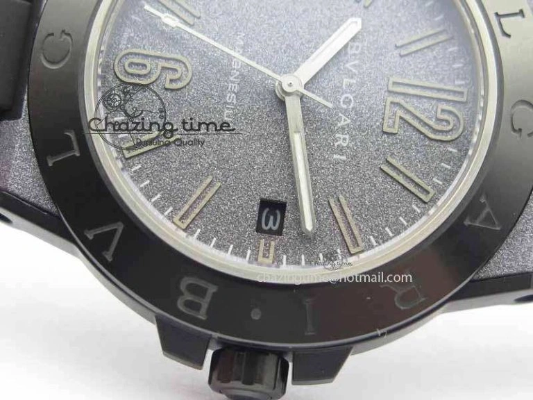 Diagono Magnesium PVD GF 1:1 Gray Textured Dial On Black Rubber Strap MIYOTA UrbanChic 5838