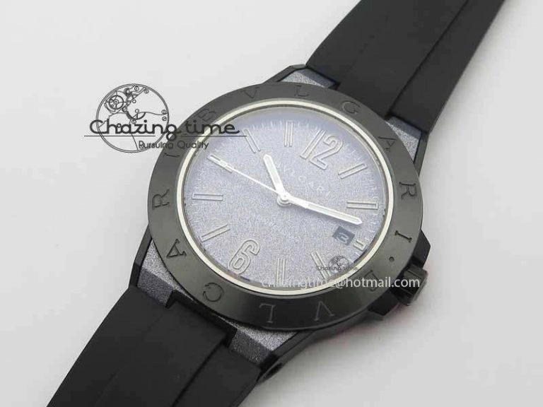Diagono Magnesium PVD GF 1:1 Gray Textured Dial On Black Rubber Strap MIYOTA UrbanChic 5838