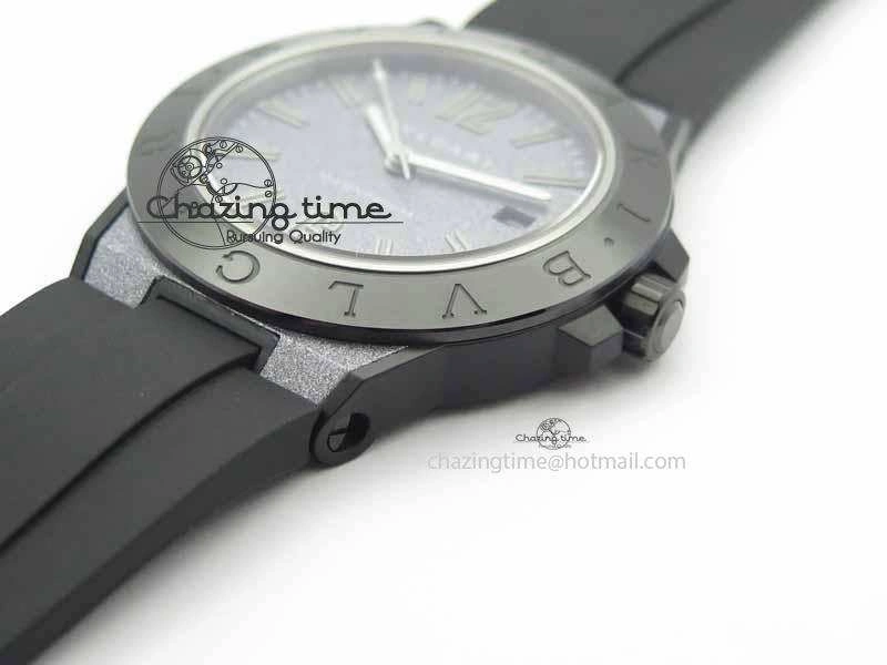Diagono Magnesium PVD GF 1:1 Gray Textured Dial On Black Rubber Strap MIYOTA UrbanChic 5838
