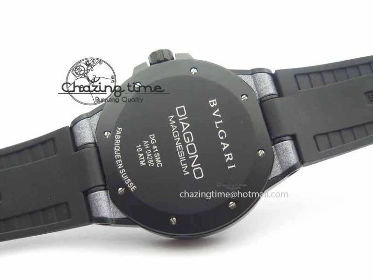 Diagono Magnesium PVD GF 1:1 Gray Textured Dial On Black Rubber Strap MIYOTA UrbanChic 5838