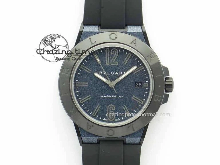 Diagono Magnesium PVD GF 1:1 Gray Textured Dial On Black Rubber Strap MIYOTA UrbanChic 5838