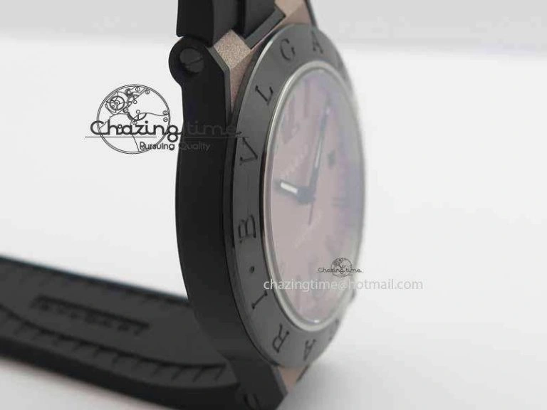 Diagono Magnesium PVD GF 1:1 Pink Textured Dial On Black Rubber Strap MIYOTA Colorful 5836