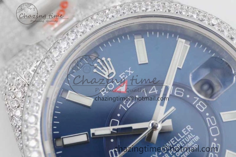 Breathable Diamond Skydweller SS TWF Best Edition Blue Dial on SS Bracelet 23J to 2340
