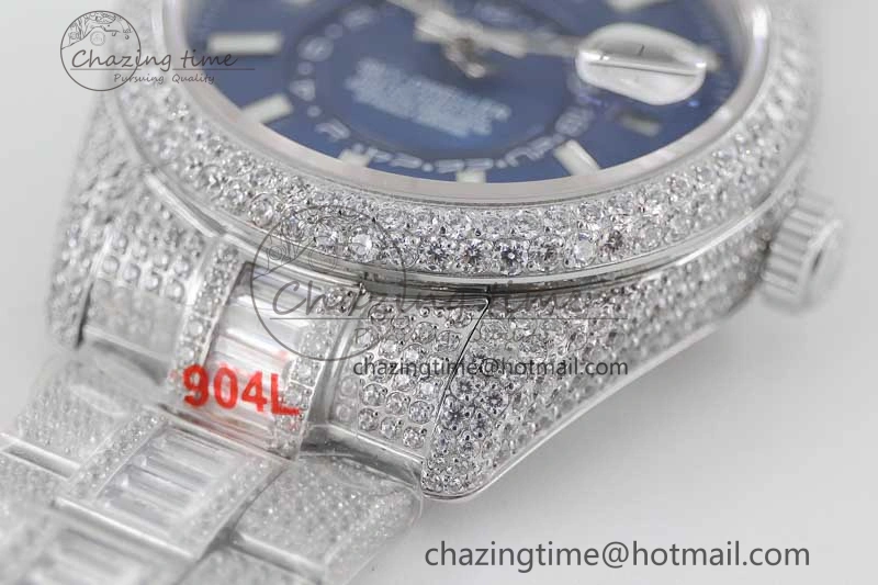 Breathable Diamond Skydweller SS TWF Best Edition Blue Dial on SS Bracelet 23J to 2340