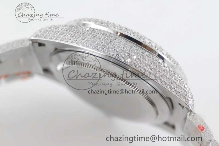 Functional Diamond Skydweller SS TWF Best Edition Full Diamond Dial on SS Bracelet 23J to 2341