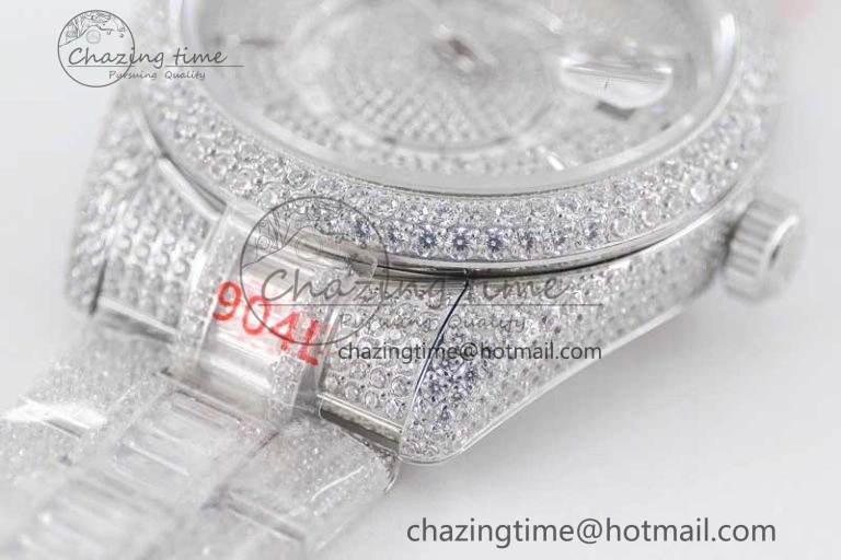Functional Diamond Skydweller SS TWF Best Edition Full Diamond Dial on SS Bracelet 23J to 2341