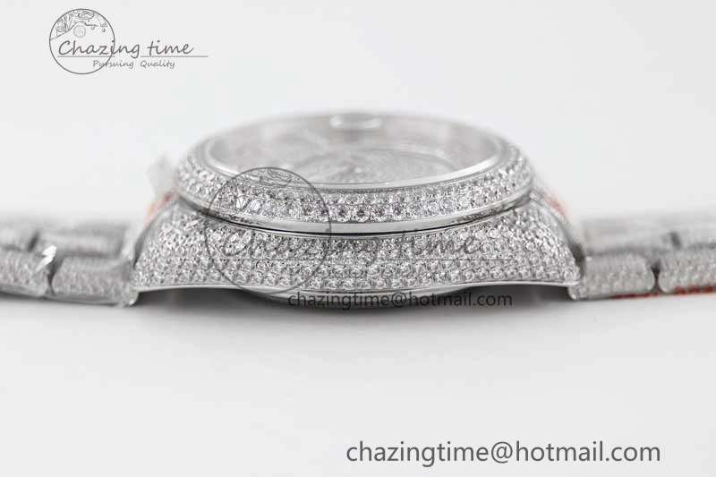 Functional Diamond Skydweller SS TWF Best Edition Full Diamond Dial on SS Bracelet 23J to 2341