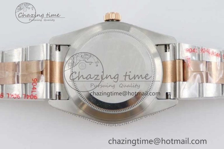 Diamond Skydweller SS RG TWF Best Edition Full Diamond Dial on SS RG Bracelet Asian 23J to TechFriendly 2344