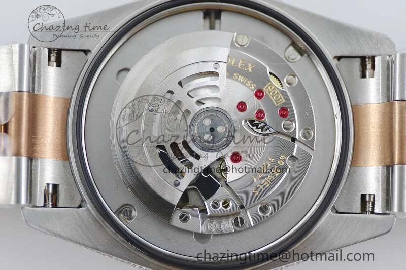 Diamond Skydweller SS RG TWF Best Edition Full Diamond Dial on SS RG Bracelet Asian 23J to TechFriendly 2344