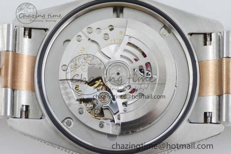 Diamond Skydweller SS RG TWF Best Edition Full Diamond Dial on SS RG Bracelet Asian 23J to TechFriendly 2344