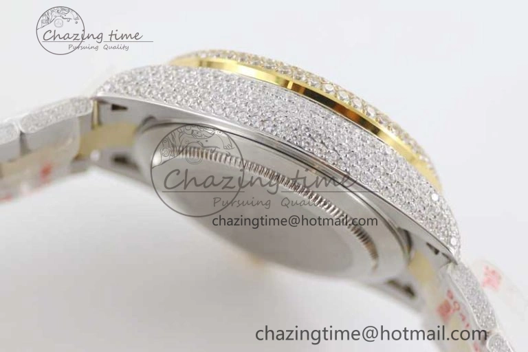 Diamond Skydweller SS YG TWF Best Edition Full Diamond Dial on SS YG Bracelet 23J to Casual 2342