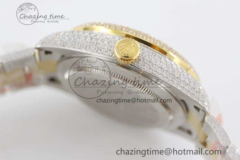Diamond Skydweller SS YG TWF Best Edition Full Diamond Dial on SS YG Bracelet 23J to Casual 2342