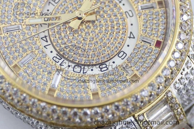 Diamond Skydweller SS YG TWF Best Edition Full Diamond Dial on SS YG Bracelet 23J to Casual 2342