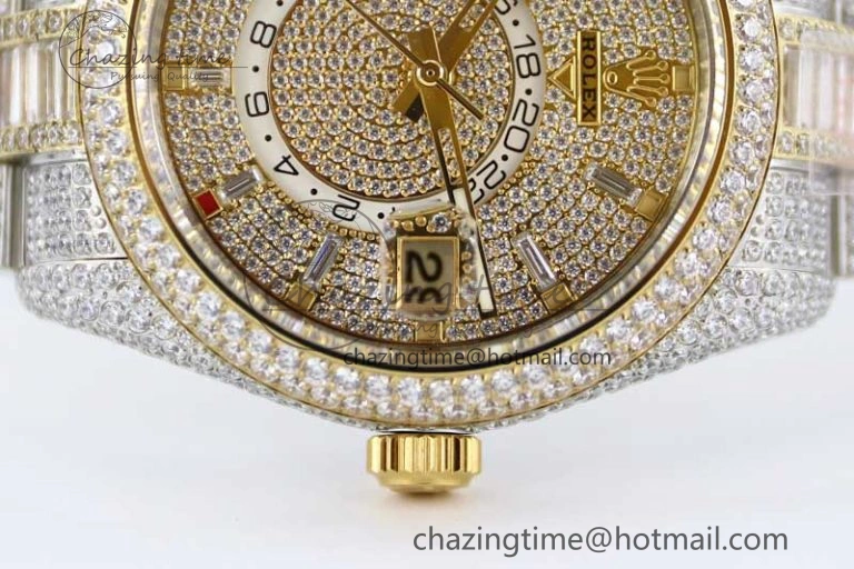 Diamond Skydweller SS YG TWF Best Edition Full Diamond Dial on SS YG Bracelet 23J to Casual 2342
