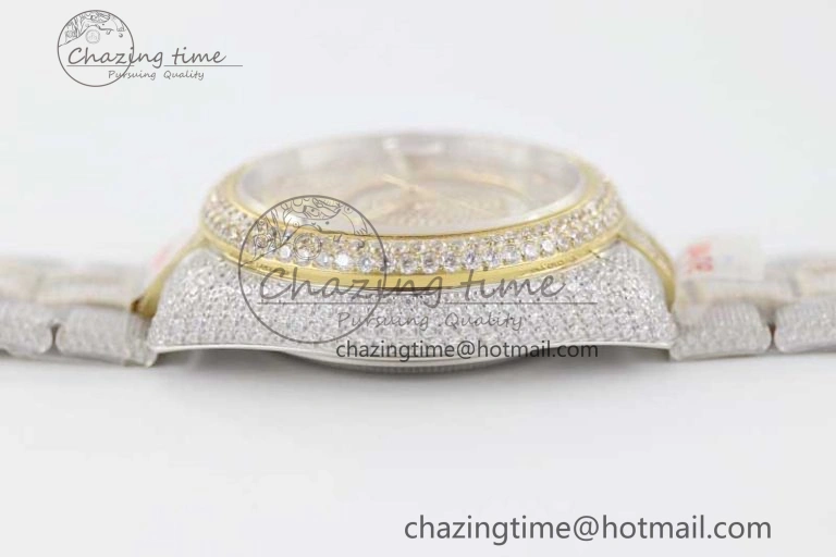 Diamond Skydweller SS YG TWF Best Edition Full Diamond Dial on SS YG Bracelet 23J to Casual 2342