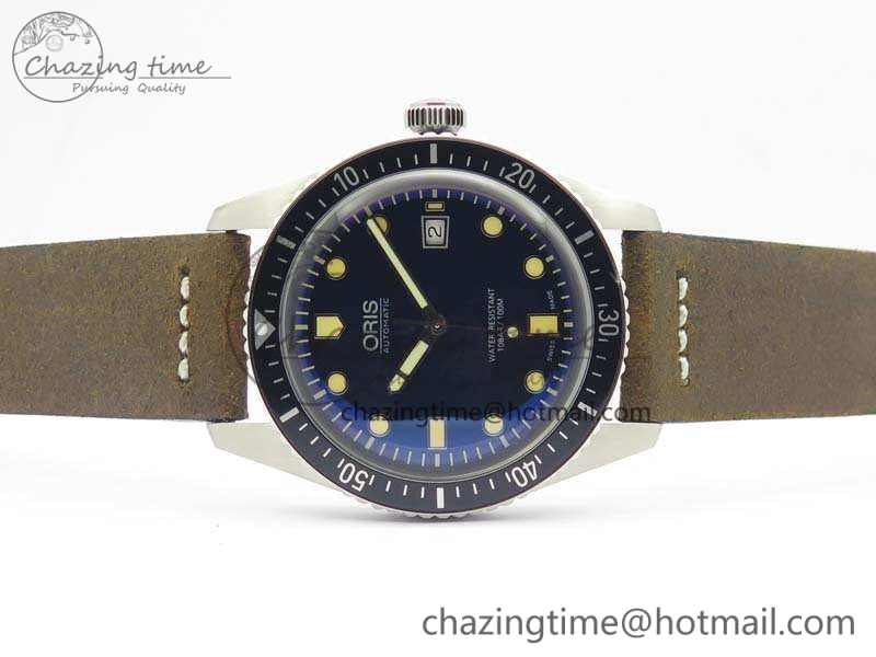 Attractive Divers 7720 SS ZZF 1:1 Best Edition Blue Dial On Brown Leather Strap A 8292