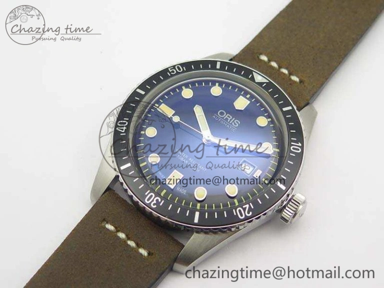 Attractive Divers 7720 SS ZZF 1:1 Best Edition Blue Dial On Brown Leather Strap A 8292