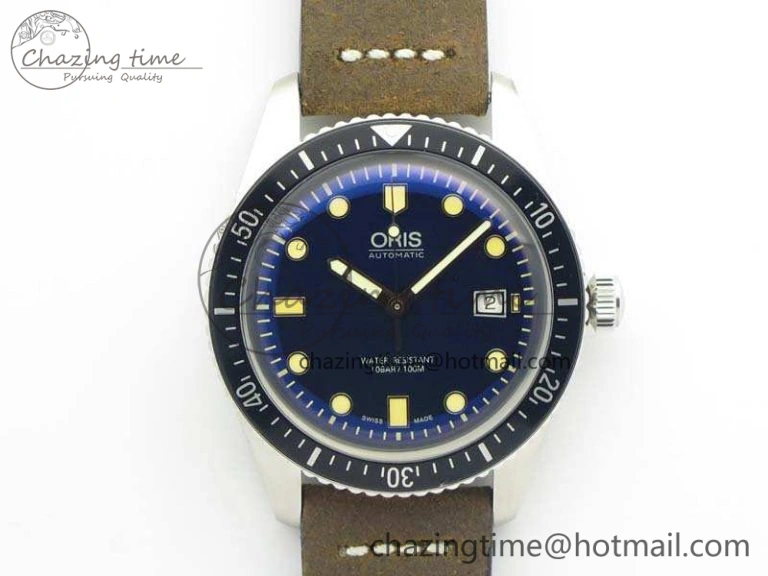 Attractive Divers 7720 SS ZZF 1:1 Best Edition Blue Dial On Brown Leather Strap A 8292
