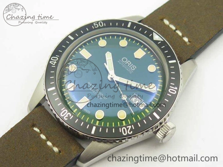 Efficient Divers 7720 SS ZZF 1:1 Best Edition Green Dial On Brown Leather Strap A 8290