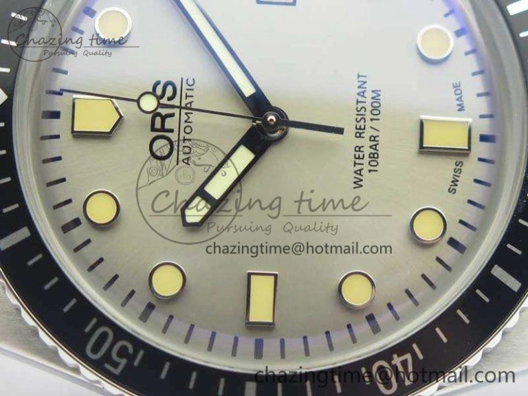 Divers 7720 SS ZZF 1:1 Best Edition Sliver Gray Dial On Brown Leather Strap A Bright 8291