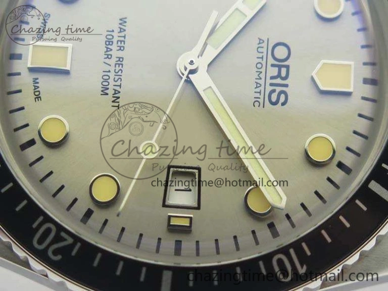 Divers 7720 SS ZZF 1:1 Best Edition Sliver Gray Dial On Brown Leather Strap A Bright 8291