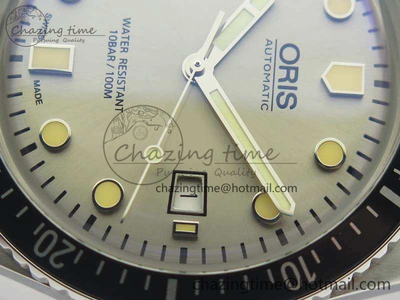 Divers 7720 SS ZZF 1:1 Best Edition Sliver Gray Dial On Brown Leather Strap A Bright 8291